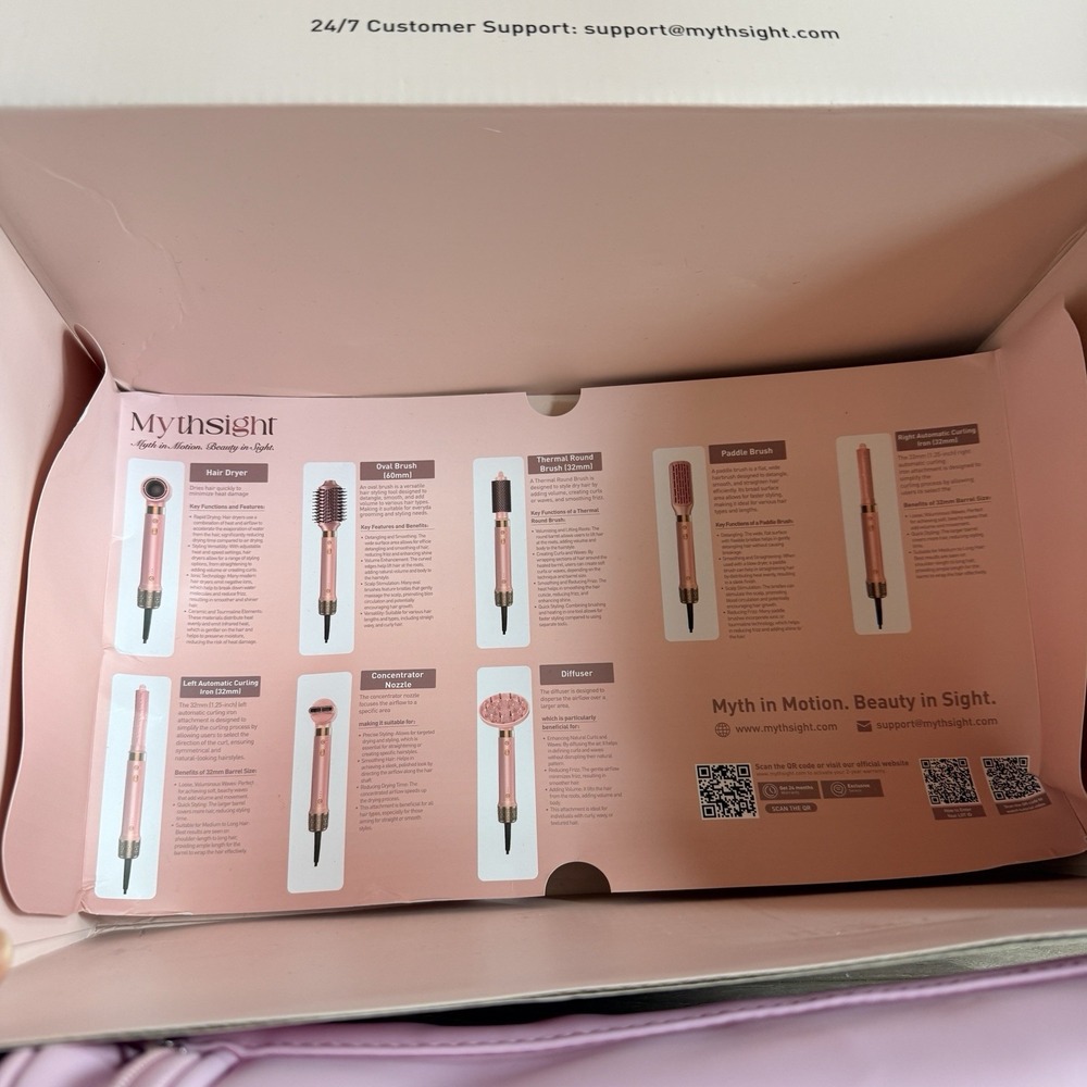 StyleVibe 8-in-1 Air Styler, Dual Voltage Hair Dryer & Blow Dryer Brush w/case - Picture 4 of 5